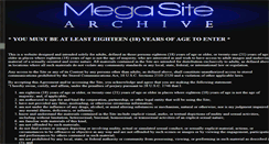 Desktop Screenshot of megasitearchive.com