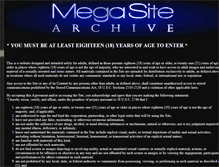 Tablet Screenshot of megasitearchive.com